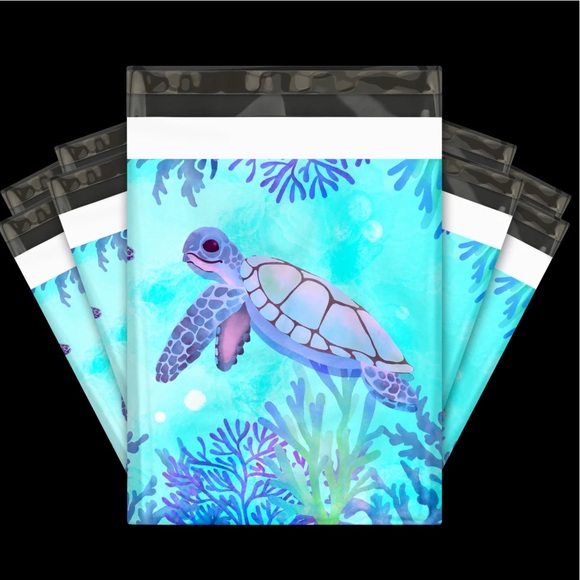 25 10X13 Poly Mailers Turtles Shipping Envelopes Bags PRICE IS FIRM - Picture 8 of 9